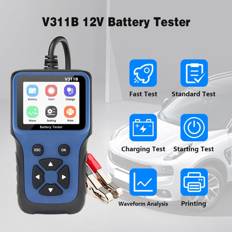 V311B Car 12V Handheld Battery Tester - Code Readers & Scan Tools by PMC TechLife | Online Shopping South Africa | PMC TechLife