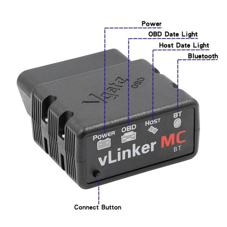 VLINKER MC V2.2 Bluetooth 3.0 Car OBD Fault Diagnosis Detector - Code Readers & Scan Tools by PMC Jewellery | Online Shopping South Africa | PMC Jewellery