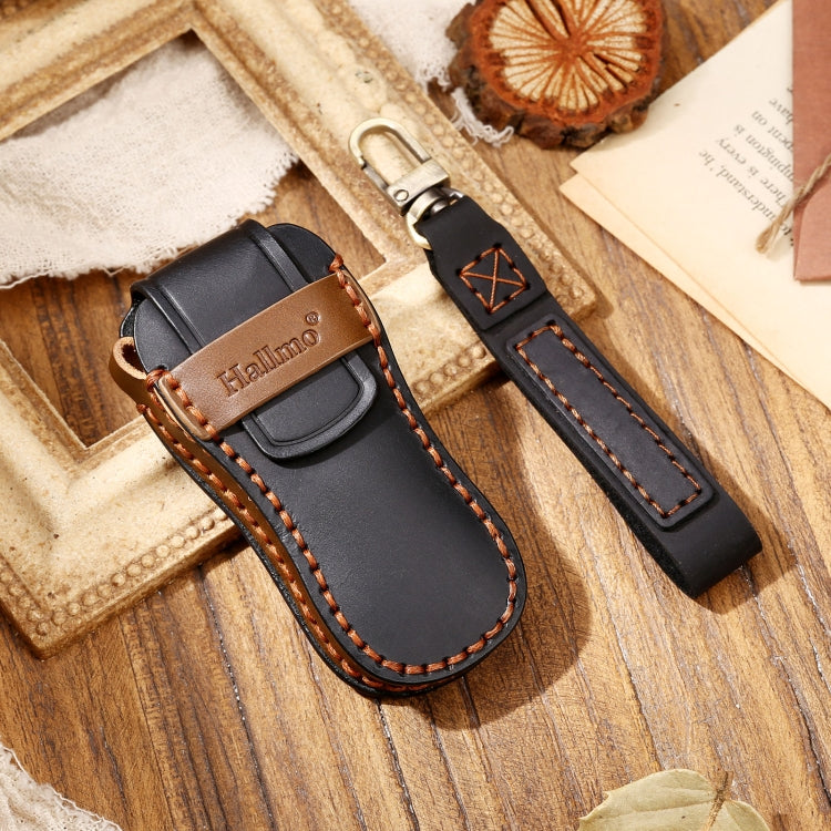 Hallmo Car Cowhide Leather Key Protective Cover Key Case for Porsche Macan 718 2021 B Style(Black) - free shipping - PMC TechLife - Order now!