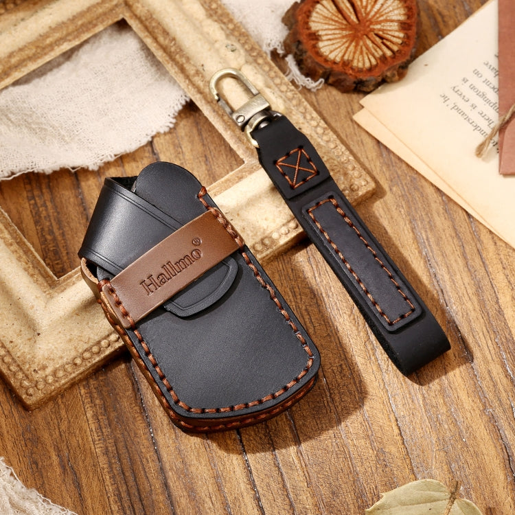Hallmo Car Cowhide Leather Key Protective Cover Key Case for Volkswagen Golf 8(Black) - free shipping - PMC TechLife - Order now!