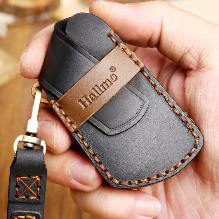 Hallmo Car Cowhide Leather Key Protective Cover Key Case for Volkswagen Golf 8(Black) - free shipping - PMC TechLife - Order now!