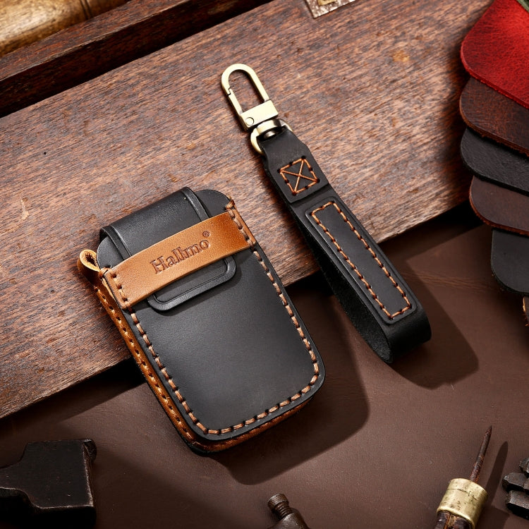 Hallmo Car Cowhide Leather Key Protective Cover Key Case for Land Rover Discovery 5 A Style(Black) - free shipping - PMC TechLife - Order now!