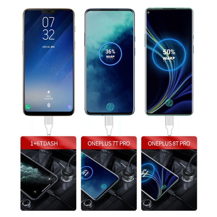 DASH / WARP 30W Car Flash Charger for OnePlus (Red) - Car Charger by PMC TechLife | Online Shopping South Africa | PMC TechLife