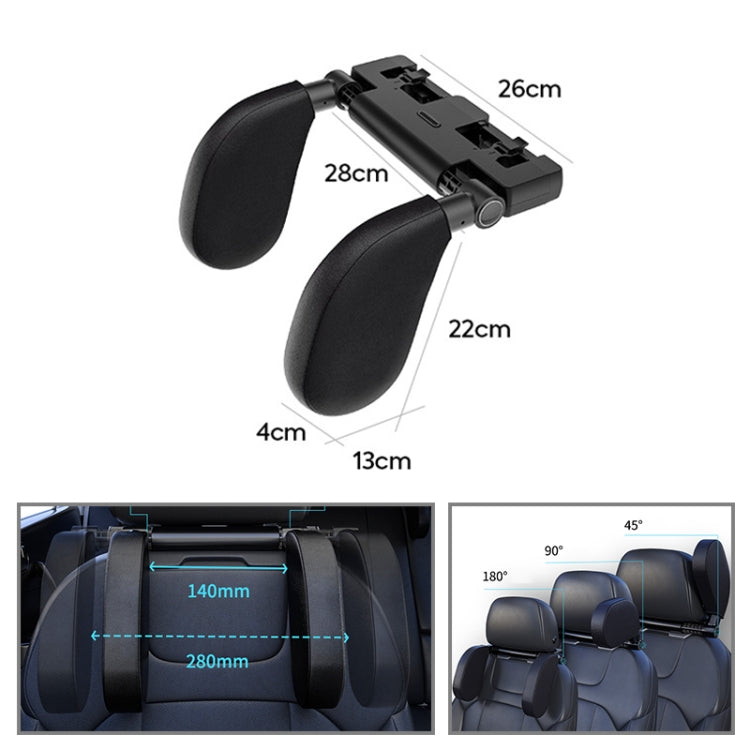 A05 Adjustable Car Auto U-shaped Memory Foam Neck Rest Cushion Seat Pillow with Hook & Mobile Phone Holder (Black) - Seat Accessories by PMC TechLife | Online Shopping South Africa | PMC TechLife