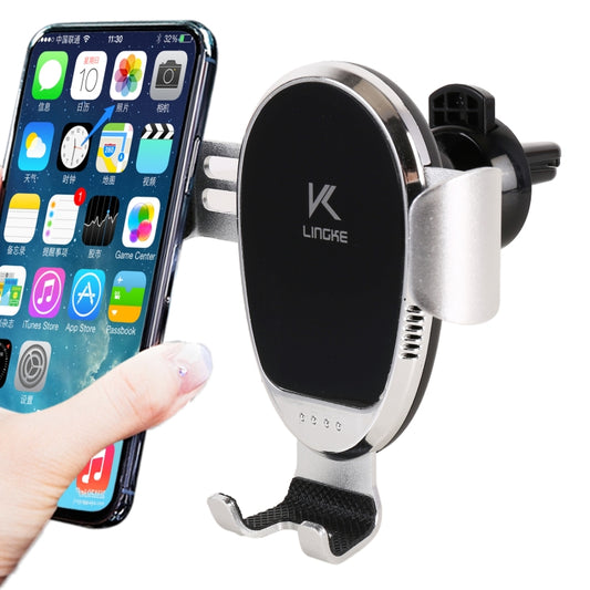 LINGKE Car Air Outlet Snap-in Gravity Mobile Phone Holder - Car Holders by PMC Jewellery | Online Shopping South Africa | PMC Jewellery
