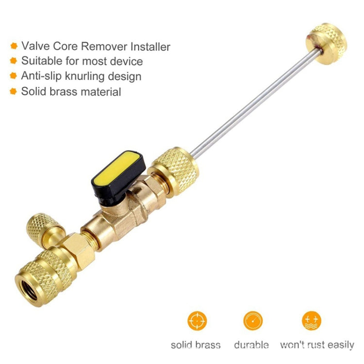 R410A R22 Spool Remover Installation Tool with Dual Size SAE 1/4 and 5/16 Ports - free shipping - PMC TechLife - Order now!