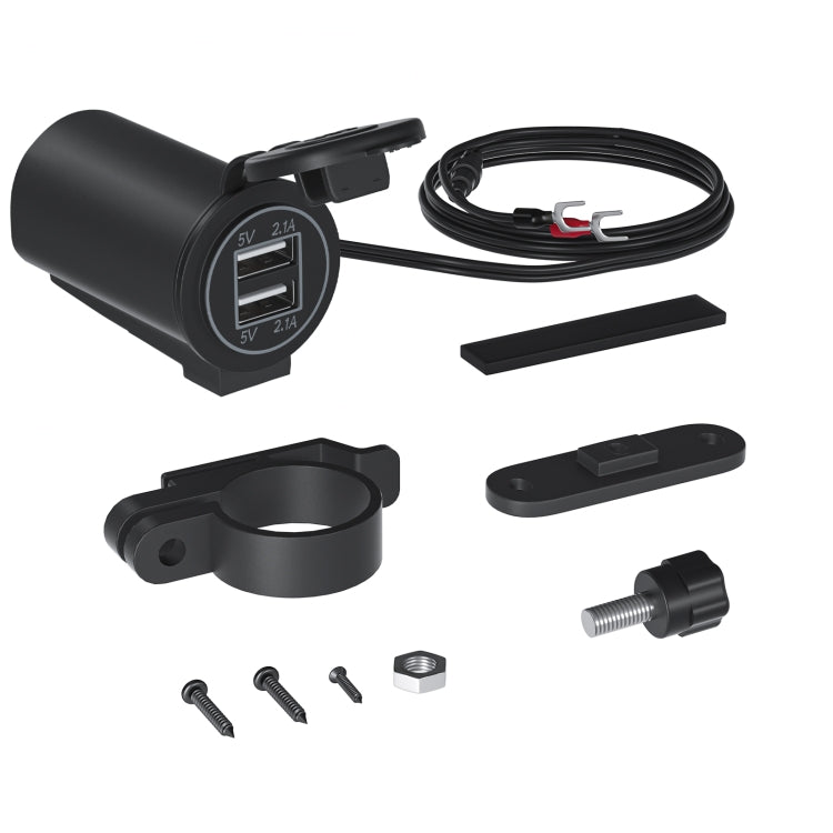 ZH-526I1 Car / Motorcycle 4.2A Dual USB Port Car Charger(Blue Light) - Battery Charger by PMC TechLife | Online Shopping South Africa | PMC TechLife