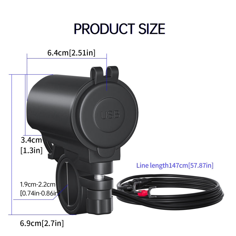 ZH-526I1 Car / Motorcycle 4.2A Dual USB Port Car Charger(Blue Light) - Battery Charger by PMC TechLife | Online Shopping South Africa | PMC TechLife