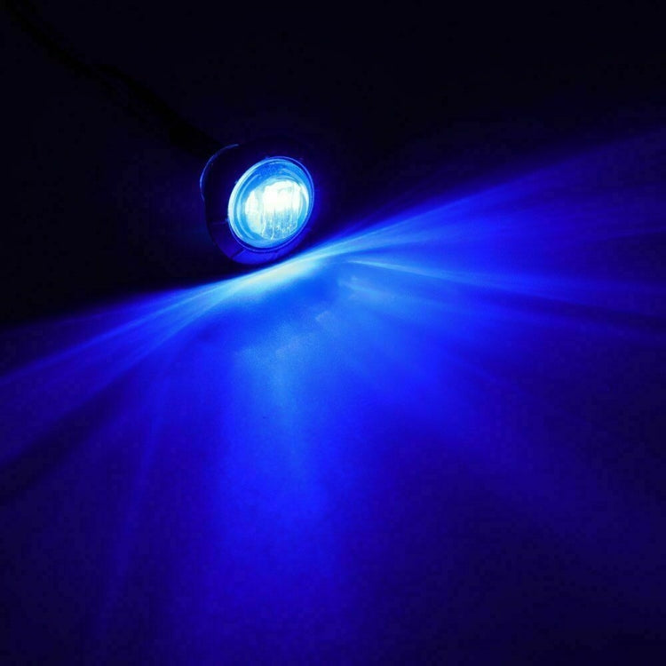 10 PCS MK-009 3/4 inch Car / Truck 3LEDs Side Marker Indicator Lights Bulb Lamp (Blue Light) - free shipping - PMC TechLife - Order now!