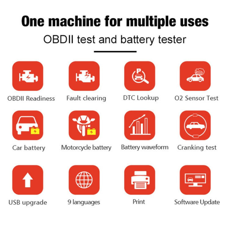 KONNWEI KW870 2 in 1 Car OBD2 Fault Diagnosis + Battery Tester - free shipping - PMC TechLife - Order now!