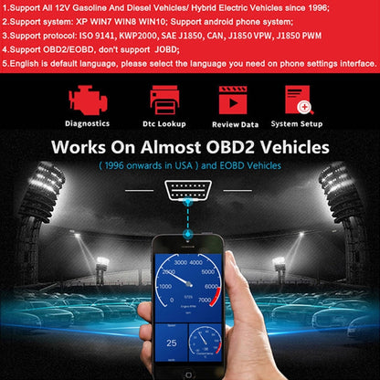 KONNWEI KW901 Android Phone OBD2 Car Bluetooth 5.0 Diagnostic Scan Tools(Red) - Code Readers & Scan Tools by KONNWEI | Online Shopping South Africa | PMC Jewellery