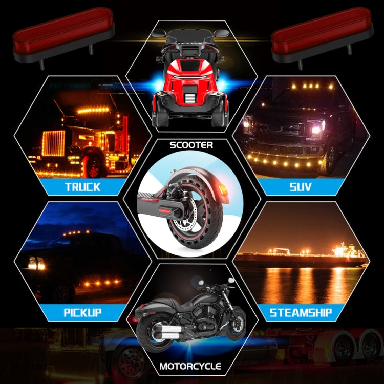 1 Pair Double Color Brake Light Turn Signal Light - Turn Signal by PMC TechLife | Online Shopping South Africa | PMC TechLife | Buy Now Pay Later Mobicred