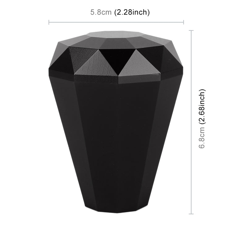 Universal Car Diamond Shape Metal Gear Shift Knob (Black) - Shift Knob by PMC TechLife | Online Shopping South Africa | PMC TechLife