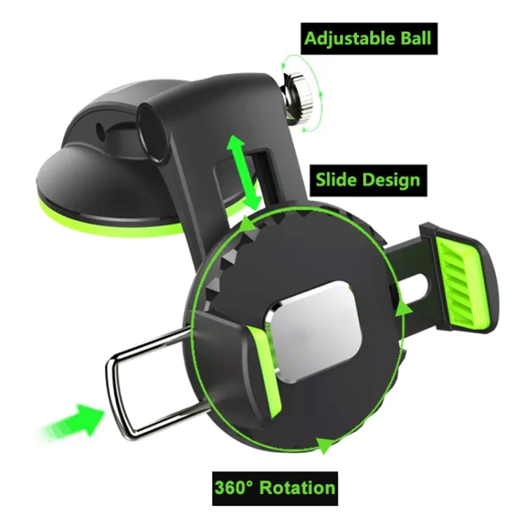 Multifunctional Car Center Console Dashboard Suction Cup Phone Holder (Green) - Car Holders by PMC TechLife | Online Shopping South Africa | PMC TechLife