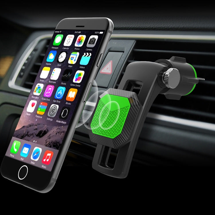 Multifunctional Car Air Conditioner Air Outlet Magnetic Phone Holder (Green) - Car Holders by PMC TechLife | Online Shopping South Africa | PMC TechLife