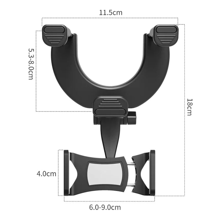 Car Rearview Mirror Phone Holder Universal Navigation Bracket - Car Holders by PMC TechLife | Online Shopping South Africa | PMC TechLife
