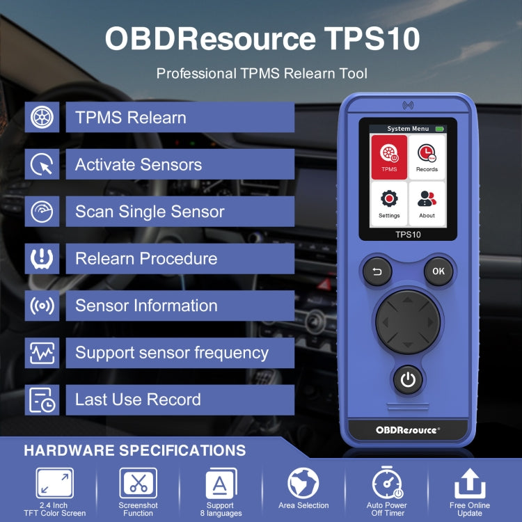 OBDResource TPS10 Car Tire Pressure Reset Meter EL50448 - free shipping - PMC TechLife - Order now!