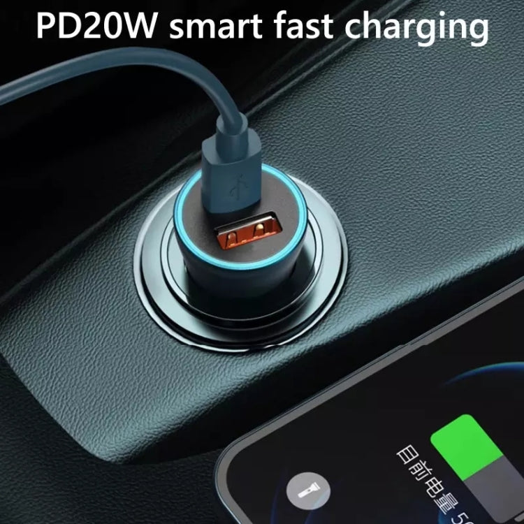 2pcs PD 20W Aluminum Alloy Dual Interface Car Fast Charger (Black) - free shipping - PMC TechLife - Order now!