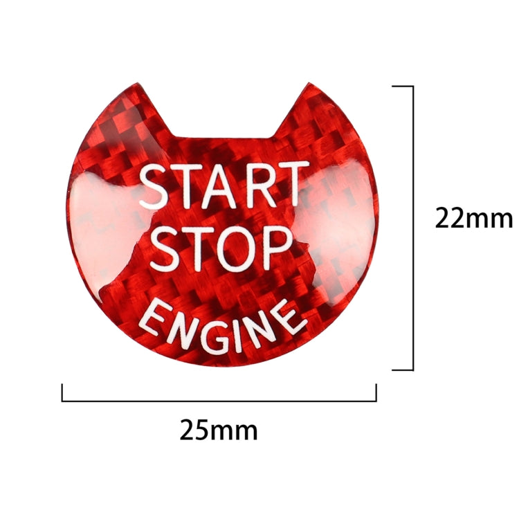Car Carbon Fiber Engine Start Button Decorative Cover Trim for Nissan / Infiniti (Red) - Decoration Rings by PMC TechLife | Online Shopping South Africa | PMC TechLife