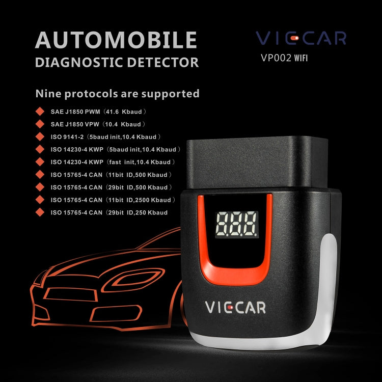 Viecar VP002 Car Mini OBD Fault Detector V1.5 WiFi Diagnostic Tool - Code Readers & Scan Tools by PMC TechLife | Online Shopping South Africa | PMC TechLife