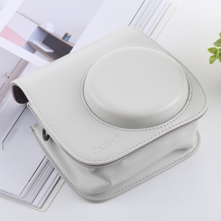 Retro Style Full Body Camera PU Leather Case Bag with Strap for FUJIFILM instax mini 9 / mini 8+ / mini 8(White) - free shipping - PMC TechLife - Order now!