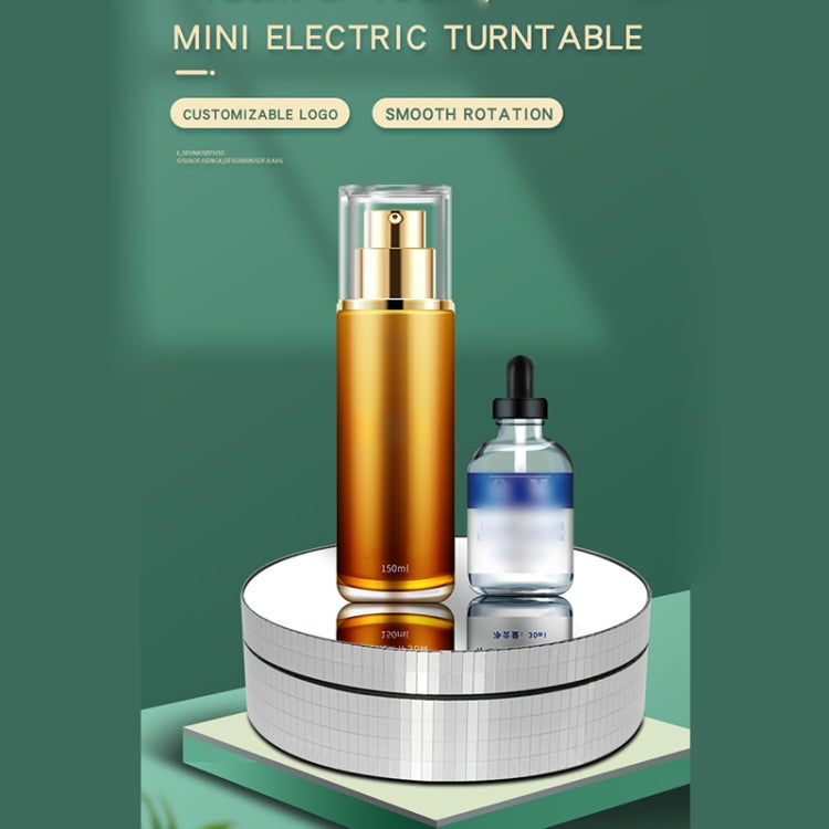 12cm 360 Degree Rotating Turntable Mirror Electric Display Stand Video Shooting Props Turntable, Load: 3kg (Silver) - free shipping - PMC TechLife - Order now!