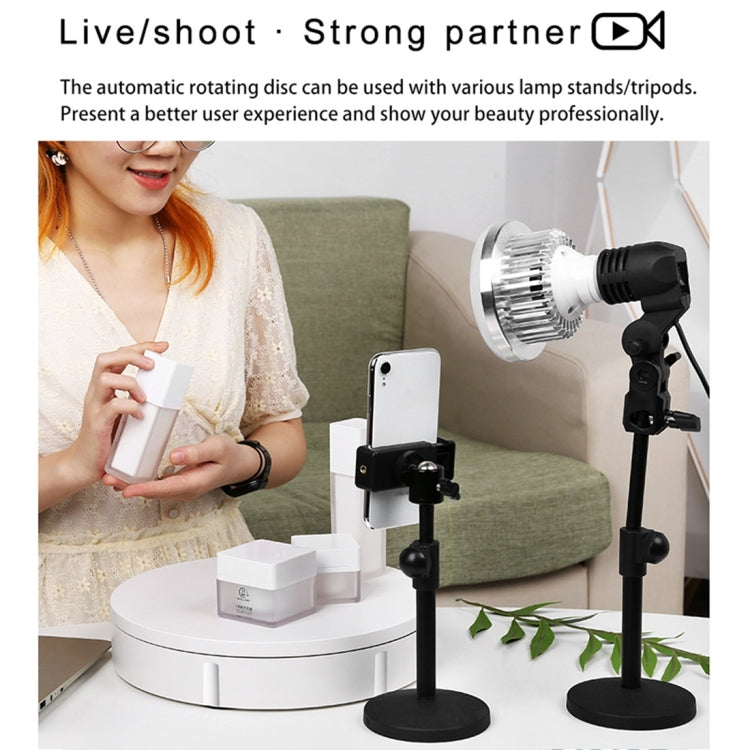 42cm Electric Rotating Display Stand Video Shooting Props Turntable, Load: 100kg, Plug-in Power, UK Plug(White) -  by PMC TechLife | Online Shopping South Africa | PMC TechLife