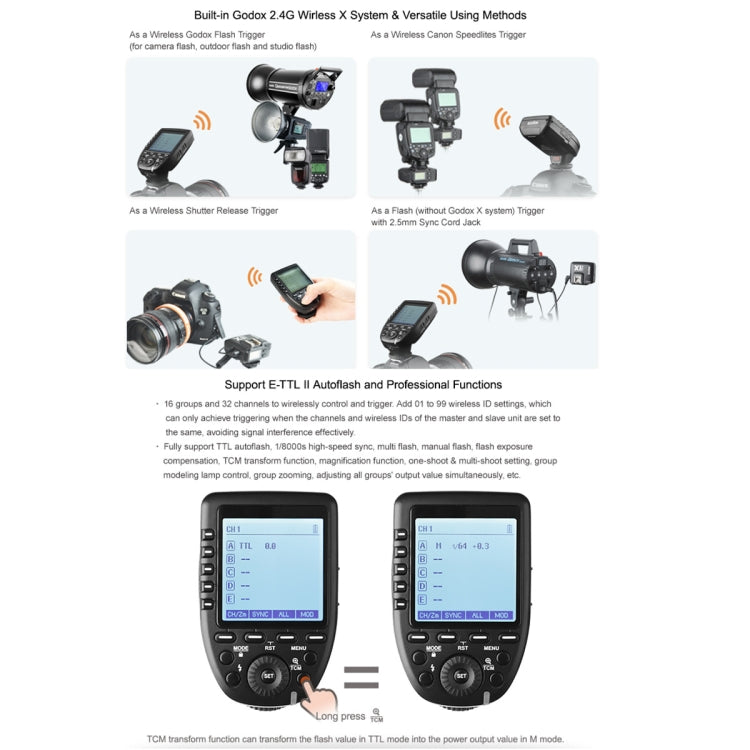 Godox Xpro-F TTL Wireless Flash Trigger for FUJIFILM (Black) - free shipping - PMC TechLife - Order now!
