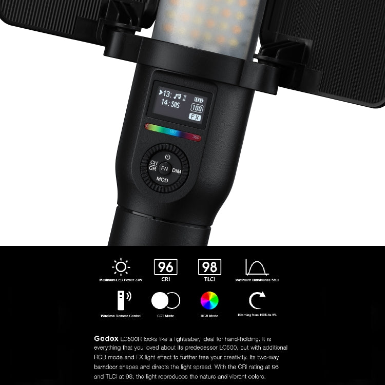 Godox LC500R RGB Full Color LED Light Stick Handheld Fill Light with Remote Control(AU Plug) -  by Godox | Online Shopping South Africa | PMC Jewellery | Buy Now Pay Later Mobicred