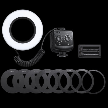 Godox Ring72 Macro Ring 48 LED Flash Light with 8 Different Size Adapter Rings(Black) - Ring Light Flashes by Godox | Online Shopping South Africa | PMC Jewellery | Buy Now Pay Later Mobicred