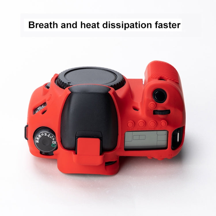 Soft Silicone Protective Case for Canon EOS 7D (Red) - Protective Case by PMC TechLife | Online Shopping South Africa | PMC TechLife