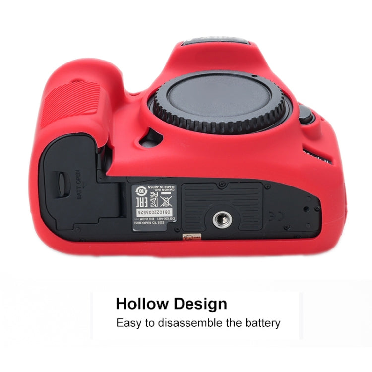 For Canon EOS 7D Mark II Soft Silicone Protective Case (Red) - Protective Case by PMC TechLife | Online Shopping South Africa | PMC TechLife