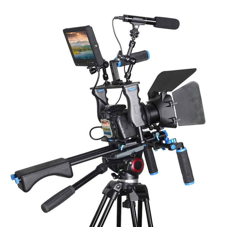 YELANGU YLG1401A Double Back Pole Professional Condenser Shotgun Microphone for DSLR & DV Camcorder(Black) - Camera Microphone by YELANGU | Online Shopping South Africa | PMC TechLife | Buy Now Pay Later Mobicred