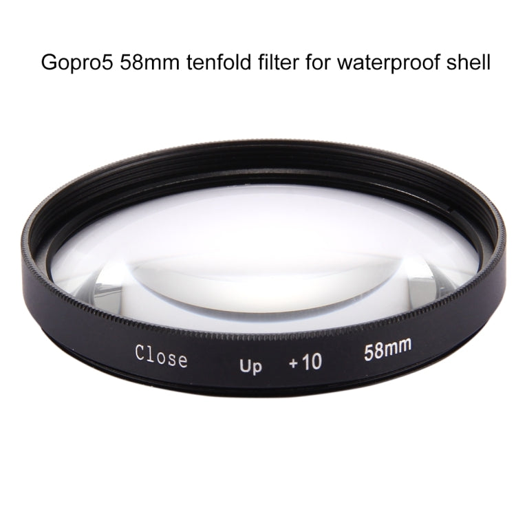 58mm 2 in 1 10X Close-Up Lens Filter for GoPro HERO7 Black/6 /5 - Lens Filter by PMC Jewellery | Online Shopping South Africa | PMC Jewellery
