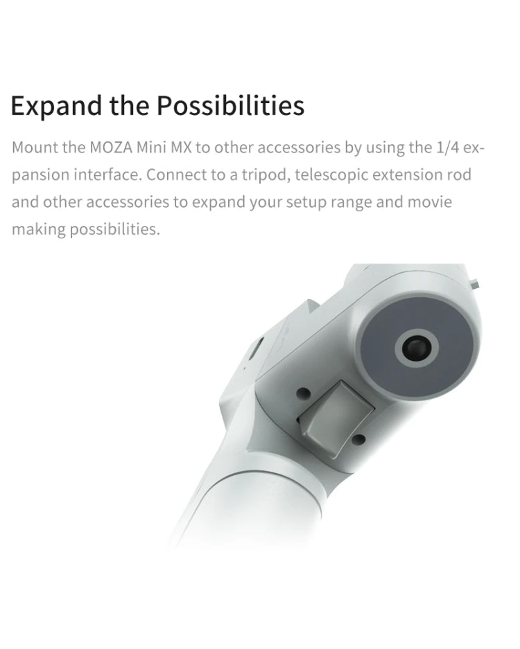 MOZA Mini MX 3 Axis Foldable Handheld Gimbal Stabilizer for Action Camera and Smart Phone(Grey) - free shipping - PMC TechLife - Order now!