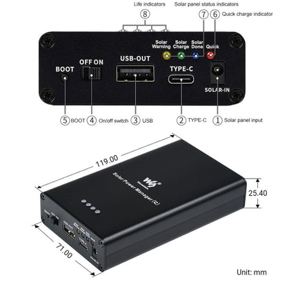 Waveshare Solar Power Manager (C) - Modules Expansions Accessories by WAVESHARE | Online Shopping South Africa | PMC Jewellery