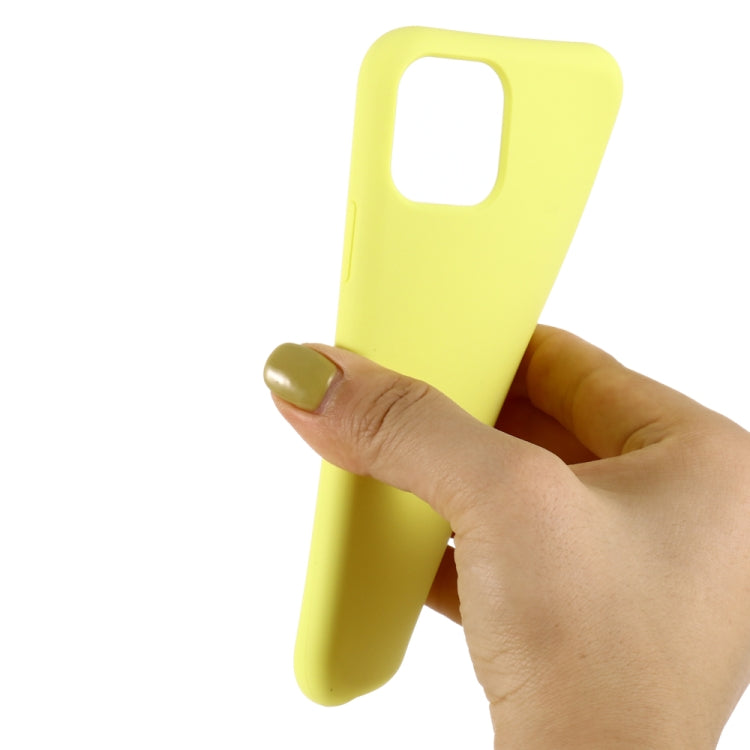 For iPhone 11 Solid Color Liquid Silicone Shockproof Case (Yellow) - iPhone 11 Cases by PMC Jewellery | Online Shopping South Africa | PMC Jewellery