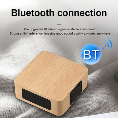 Q1A Bluetooth 4.2 Mini Wooden Double Horns Bluetooth Speaker(Yellow Wood Texture) - Mini Speaker by PMC Jewellery | Online Shopping South Africa | PMC Jewellery