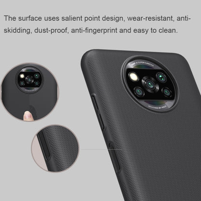 For Xiaomi Poco X3 NFC NILLKIN Frosted Concave-convex Texture PC Protective Case(Black) - Xiaomi Cases by NILLKIN | Online Shopping South Africa | PMC Jewellery