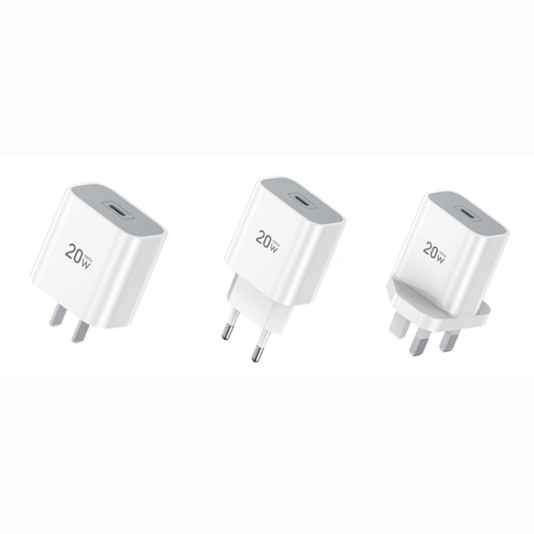 TOTUDESIGN CACQ-010 Glory Series 20W Type-C / USB-C Fast Charging Travel Charger Power Adapter, CN Plug(White) - USB Charger by TOTUDESIGN | Online Shopping South Africa | PMC Jewellery