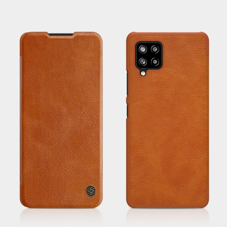 For Samsung Galaxy A42 5G NILLKIN QIN Series Crazy Horse Texture Horizontal Flip Leather Case with Card Slot(Brown) - Galaxy Phone Cases by NILLKIN | Online Shopping South Africa | PMC Jewellery