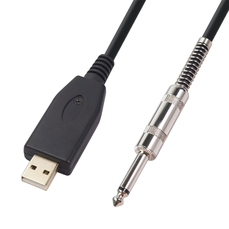 US48S USB to 6.35mm Electric Guitar Recording Cable, Cable Length:2m - Microphone Audio Cable & Connector by PMC TechLife | Online Shopping South Africa | PMC TechLife | Buy Now Pay Later Mobicred