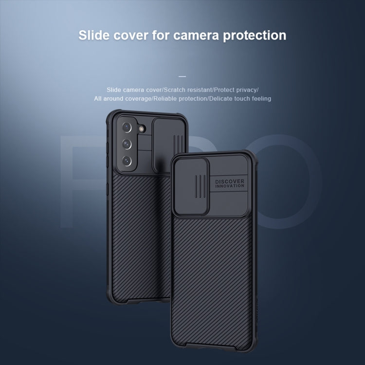 For Samsung Galaxy S21 5G NILLKIN Black Mirror Pro Series Camshield Full Coverage Dust-proof Scratch Resistant Phone Case(Black) - Galaxy S21 5G Cases by NILLKIN | Online Shopping South Africa | PMC Jewellery