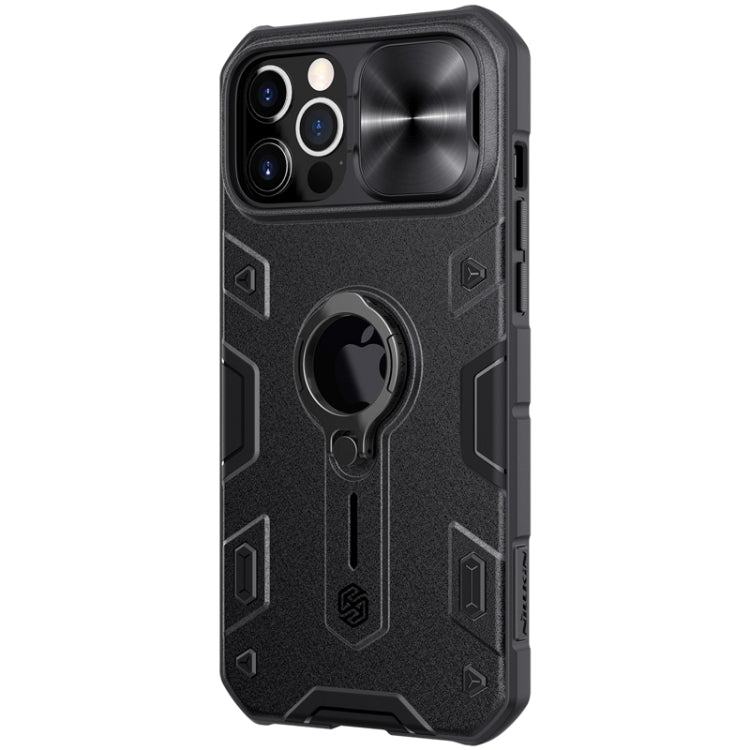 For iPhone 12 Pro Max NILLKIN Shockproof CamShield Armor Protective Case with Invisible Ring Holder(Black) - iPhone 12 / 12 Pro Cases by NILLKIN | Online Shopping South Africa | PMC TechLife | Buy Now Pay Later Mobicred