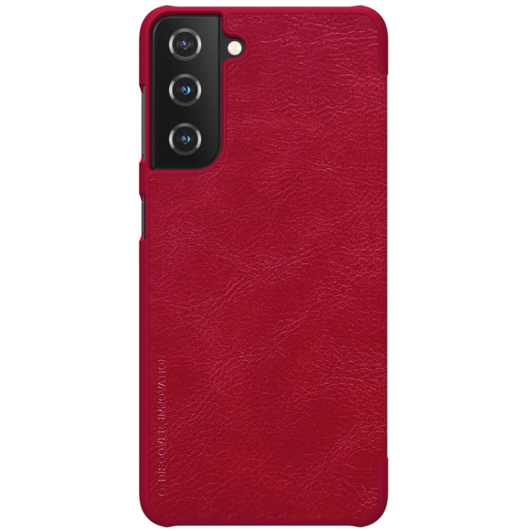 For Samsung Galaxy S21 Plus 5G NILLKIN QIN Series Crazy Horse Texture Horizontal Flip Leather Case with Card Slot(Red) - Galaxy S21+ 5G Cases by NILLKIN | Online Shopping South Africa | PMC Jewellery