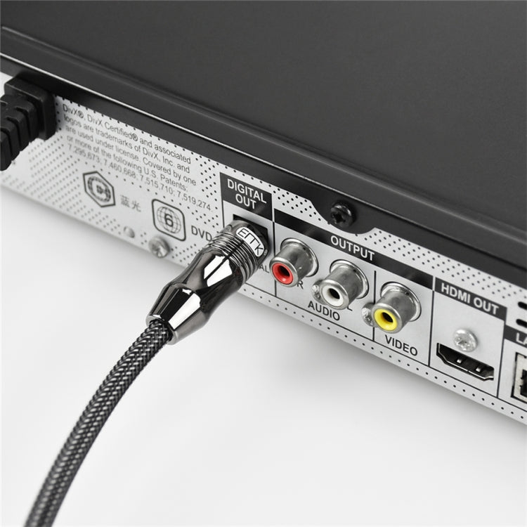 EMK OD6.0mm 3.5mm Digital Sound Toslink to Mini Toslink Digital Optical Audio Cable, Length:1m - free shipping - PMC TechLife - Order now!