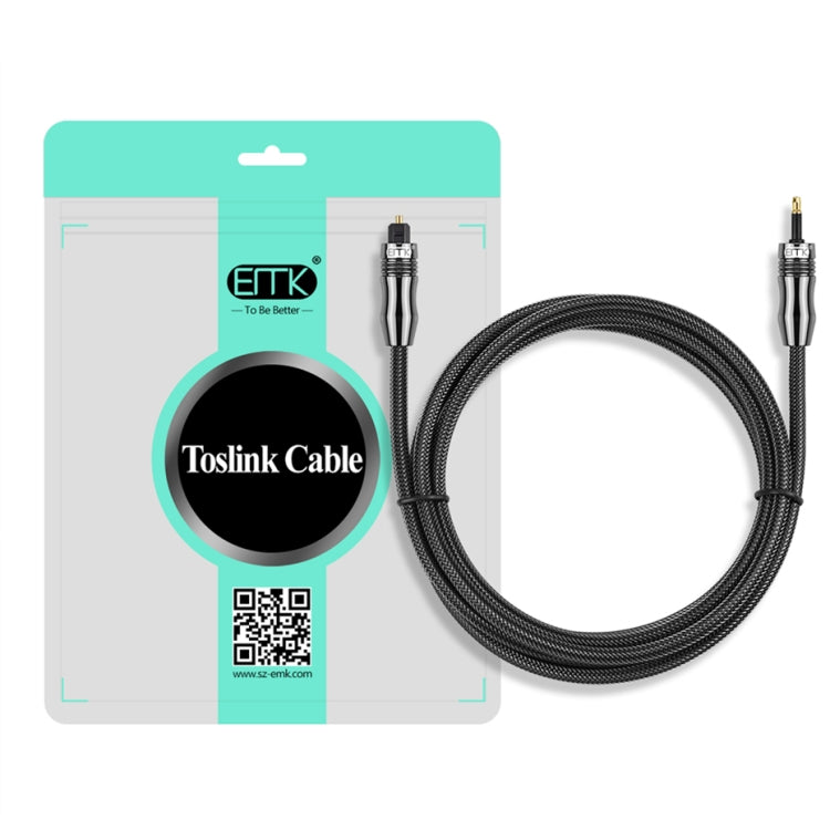 EMK OD6.0mm 3.5mm Digital Sound Toslink to Mini Toslink Digital Optical Audio Cable, Length:3m - Audio Optical Cables by EMK | Online Shopping South Africa | PMC TechLife | Buy Now Pay Later Mobicred