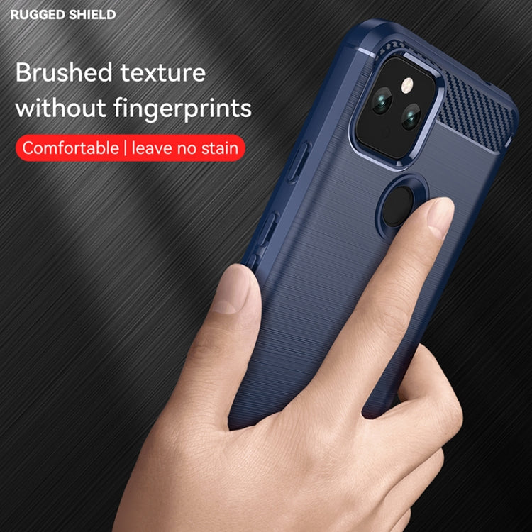 For Google Pixel 5a Brushed Texture Carbon Fiber TPU Case(Navy Blue) - free shipping - PMC TechLife - Order now!