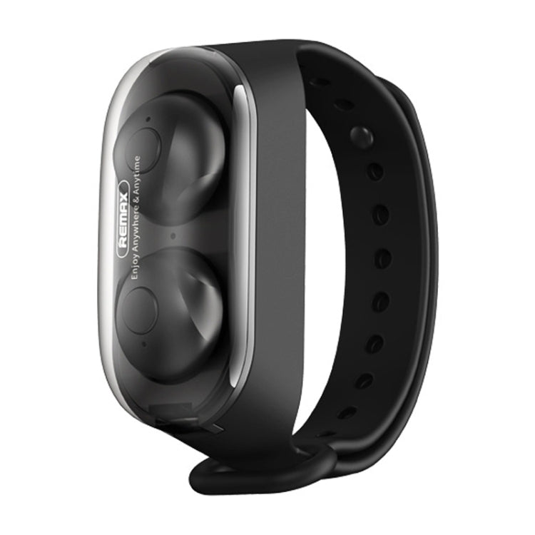 Remax TWS-15 Bluetooth 5.0 Portable Wristband Style True Wireless Stereo Earphone(Black) - TWS Earphone by REMAX | Online Shopping South Africa | PMC Jewellery