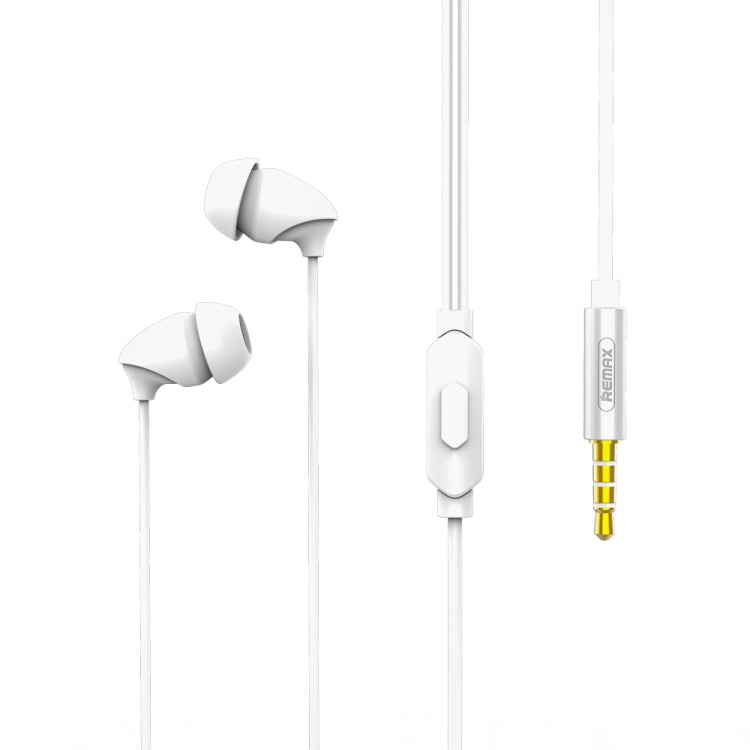 REMAX RM-588 In-Ear Stereo Sleep Earphone with Wire Control & MIC & Support Hands-free(White) - Normal Style Earphone by REMAX | Online Shopping South Africa | PMC TechLife | Buy Now Pay Later Mobicred